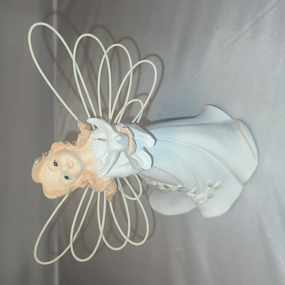 Vintage Popular Creations Angel Figurines Wire Wings Lot of 5 Collectibles 6" - Picture 4 of 11